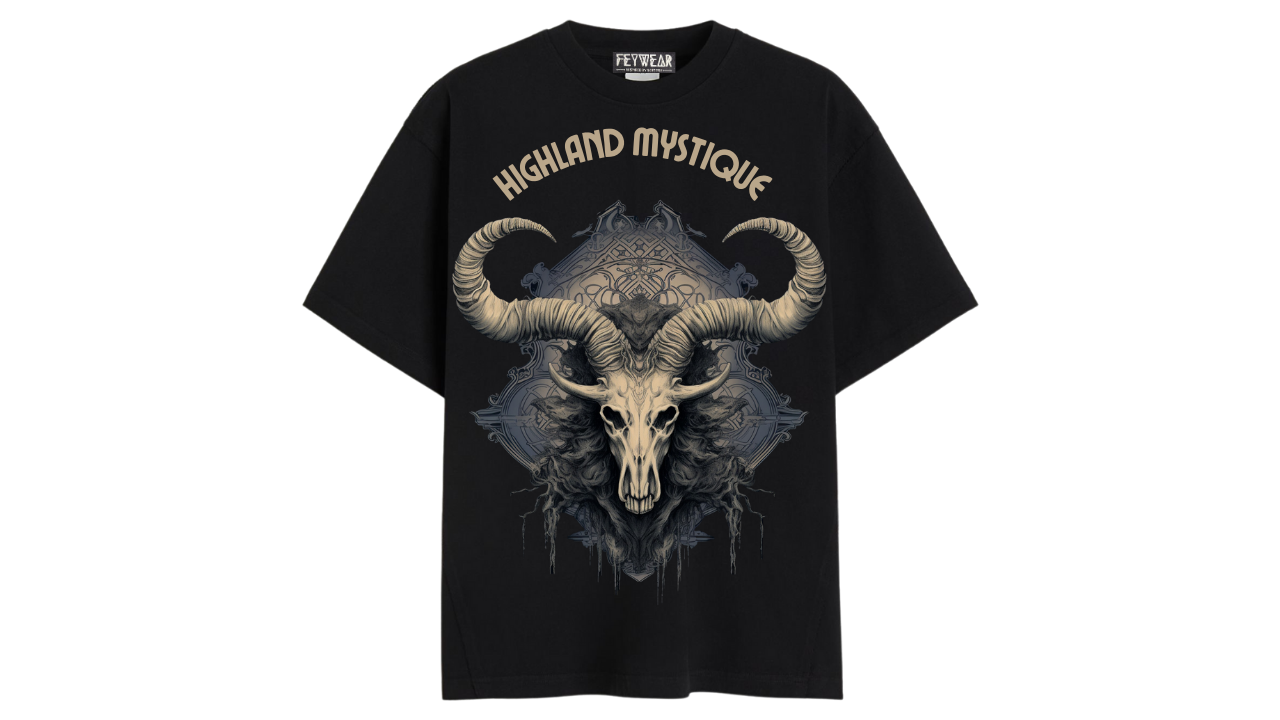 Mythic Majesty Oversize Black T-shirt