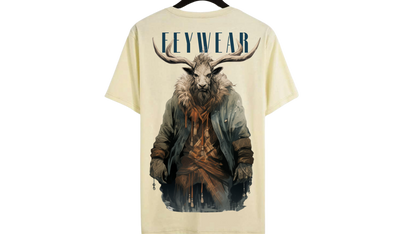 Mystic Stag Oversize Cream T-shirt